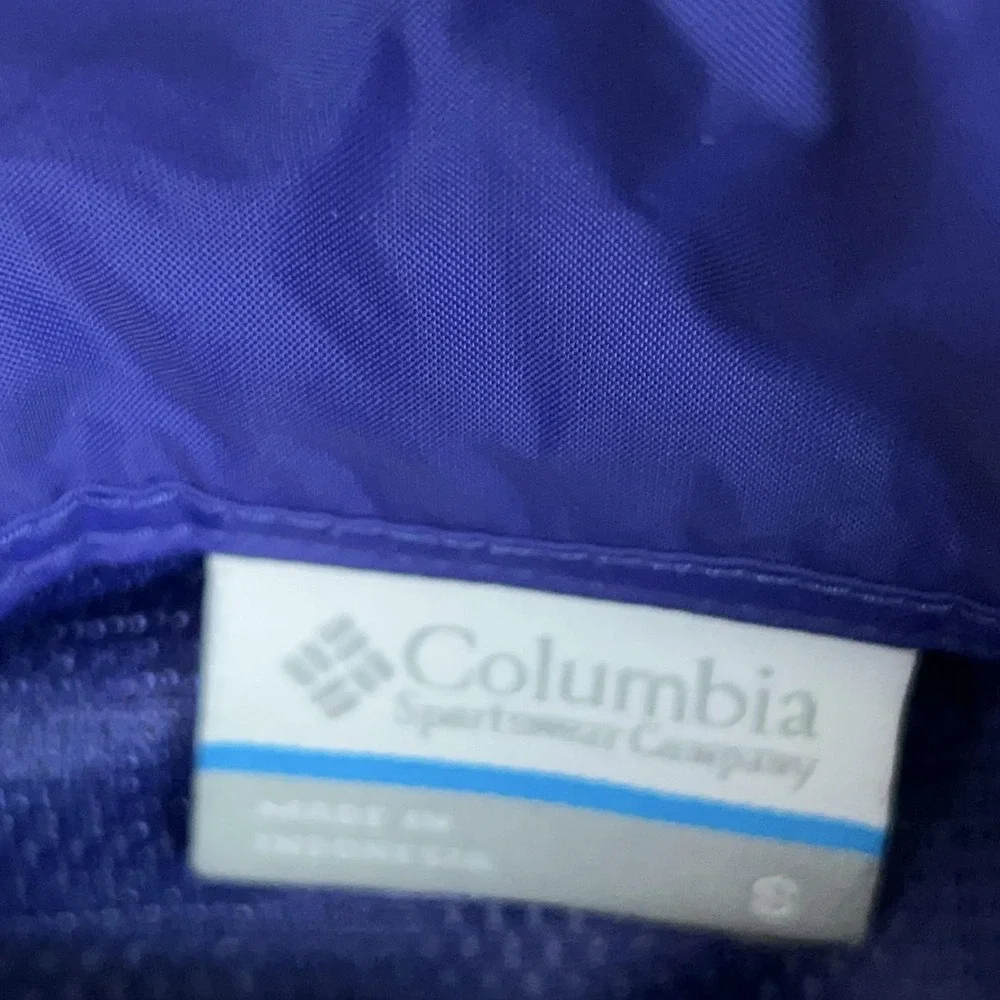 Columbia Jacket Mens Small‎ Blue Full Zip Windbreaker Lightweight Hiking Gorp